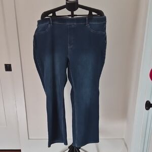 Soft Surroundings Dark Blue Straight Leg Jeans Size 22W